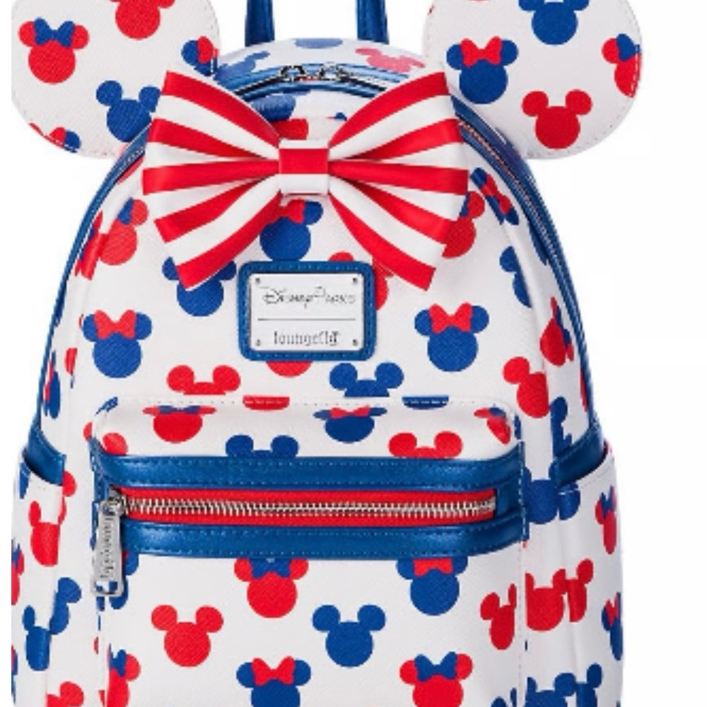 Loungefly Mickey Mouse Kids Backpack - Red, Blue, White